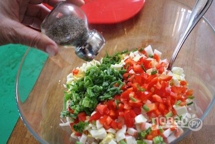 Салат из крабовых палочек с кукурузой